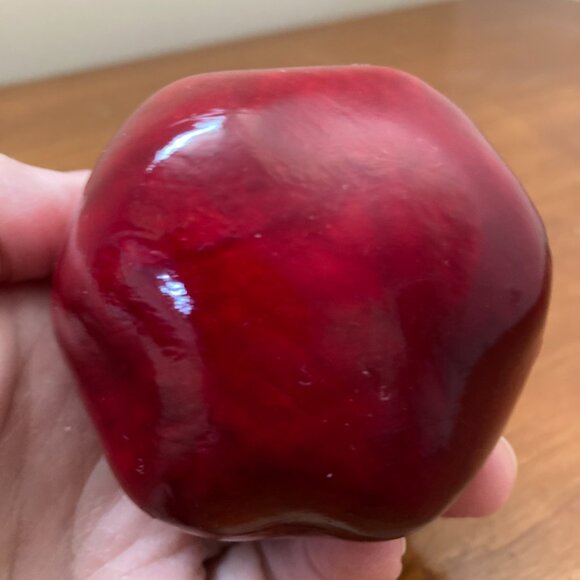 Red Pomegranate Figurine Wood Decortive - Picture 7 of 7